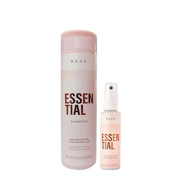 Imagem de Kit Braé Essential Shampoo 250ml + Fluído Reparador 60ml