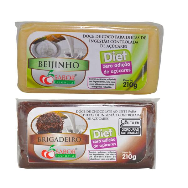 Imagem de Kit brigadeiro e beijinho diet 210g 2uni