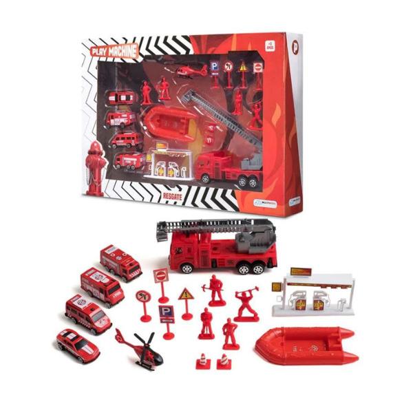 Imagem de Kit Brincando Bombeiro Resgate Vermelho Multikids - BR969