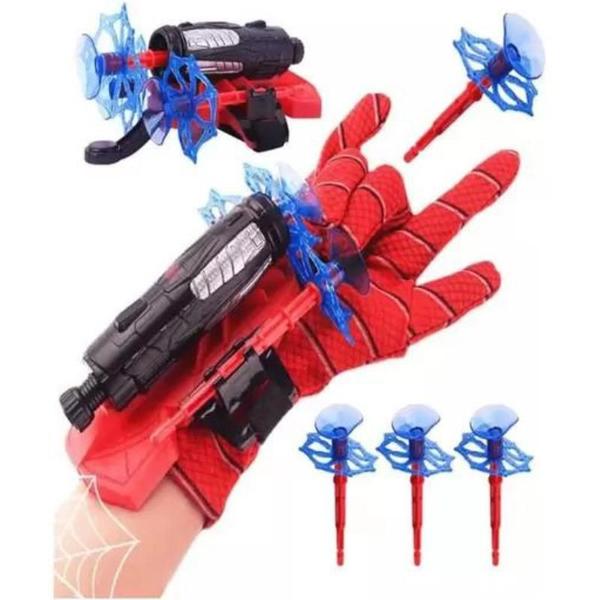 Kit Brinquedo 2 Luvas Aranha Lança Teia Infantil Lançador de Dardos Ventosa Spider Hero Menino Presente Criança 3 anos - Luva Homem Aranha Brinquedo Imagem de Kit Brinquedo 2 Luvas Aranha Lança Teia Infantil Lançador de Dardos Ventosa Spider Hero Menino Presente Criança 3 anos