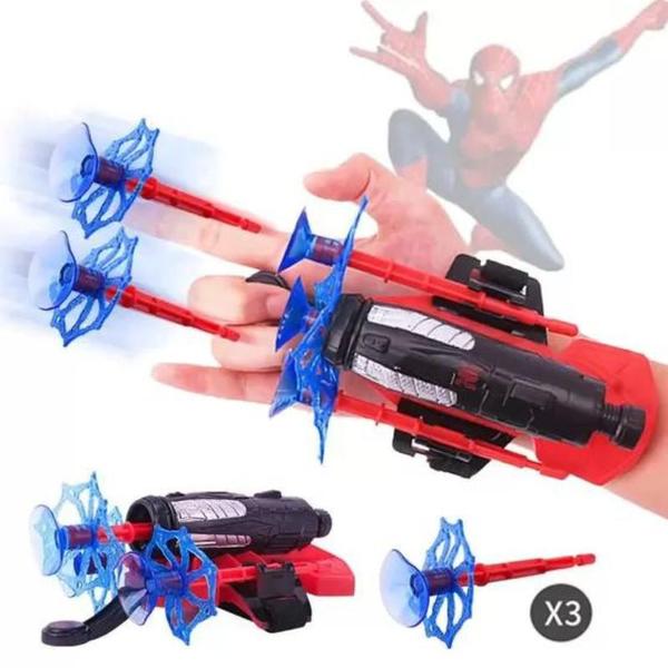 Kit Brinquedo 2 Luvas Aranha Lança Teia Infantil Lançador de Dardos Ventosa Spider Hero Menino Presente Criança 3 anos - Luva Homem Aranha Brinquedo Imagem de Kit Brinquedo 2 Luvas Aranha Lança Teia Infantil Lançador de Dardos Ventosa Spider Hero Menino Presente Criança 3 anos