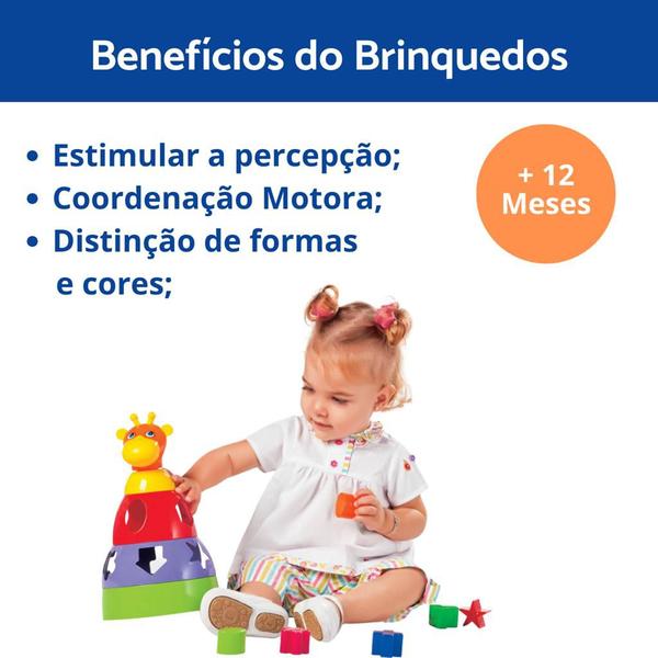 Imagem de Kit Brinquedo Bebe Educativo Didatico Encaixar Menino Menina 1 ano Menino Menina Presente Infantil M