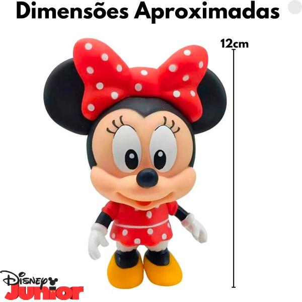 Imagem de Kit Brinquedo Bonecos Minnie e Mickey 12cm Vinil - Líder