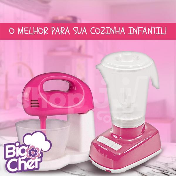 Imagem de Kit Brinquedo Cozinha Infantil Liquidificador E Batedeira