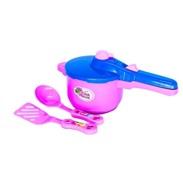 Imagem de Kit Brinquedo Cozinha Menina Rosa Fogão Mercado Café 29Pç