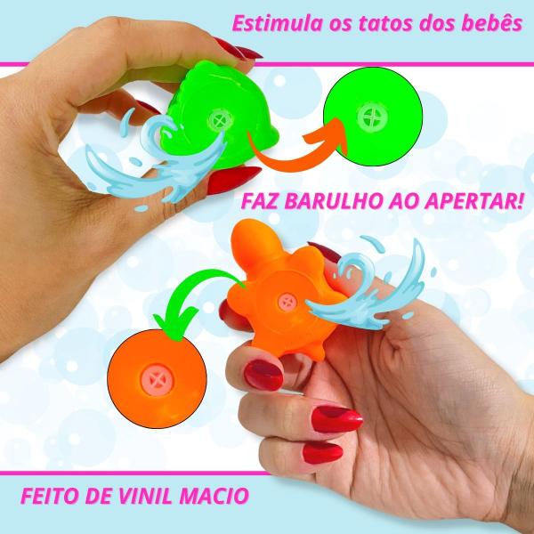 Imagem de Kit Brinquedo De Banheira Bebês Vinil Hora Do Banho Infantil