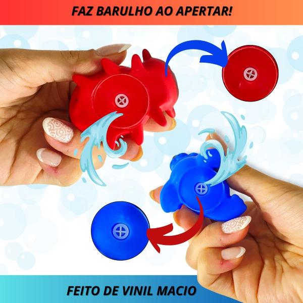 Imagem de Kit Brinquedo De Vinil Hora Do Banho Animais Fazenda P/ Bebê F114