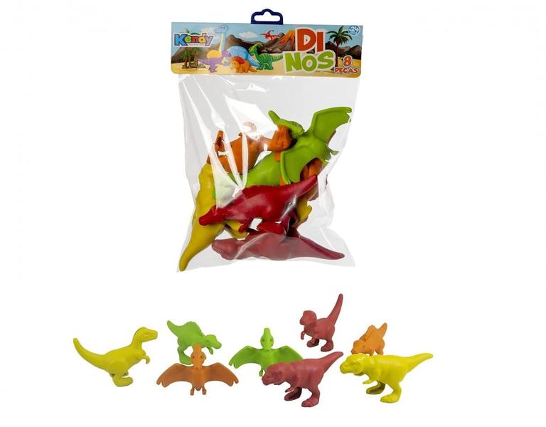 Imagem de Kit Brinquedo Dino Infantil Dinossauro Colorido Crianças