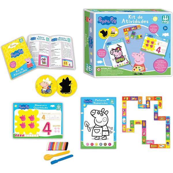 Imagem de Kit Brinquedo Infantil Educativo Jogo Atividades Peppa Pig - Nig Brinquedos