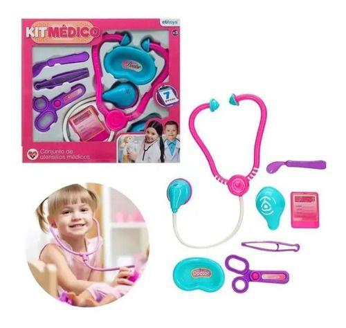 Imagem de Kit Brinquedo Médico Conjunto De Utensílios