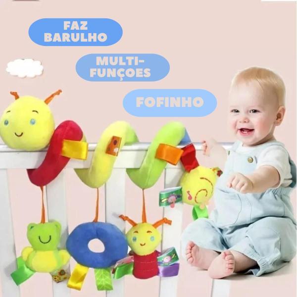 Imagem de Kit Brinquedo Para Bebê Mobile Para Berço Mordedor Carrinho Chocalho