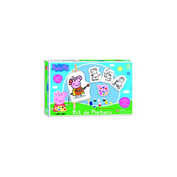 Imagem de Kit Brinquedo Pintura Infantil Peppa Pig Em Madeira 45 Cm