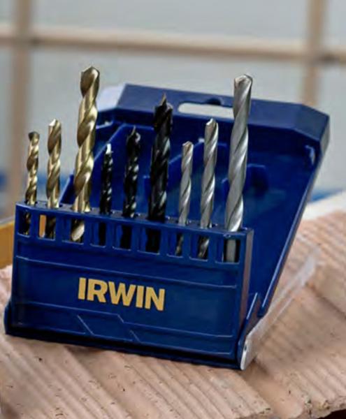 Imagem de Kit Broca Widea Irwin 891522 Profissional Jogo 9 pçs - Metal, Madeira, Parede, Aço, Concreto, Ferro, MDF, Metal, Pinus (Videa Combo)