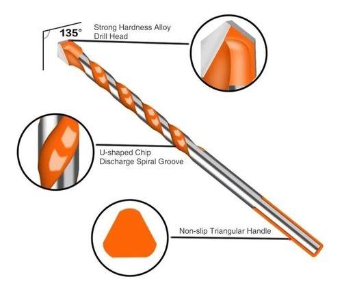 Imagem de Kit Brocas Furadeira Fura Tudo Diamantada Super Drill 5pcs