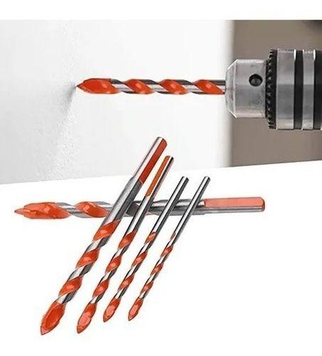 Imagem de Kit Brocas Furadeira Fura Tudo Diamantada Super Drill 5pcs