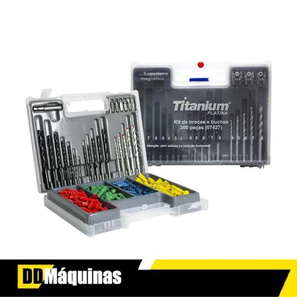 Imagem de Kit Brocas Soquetes Bits Bucha C/300 Pcs Titanium - 07427