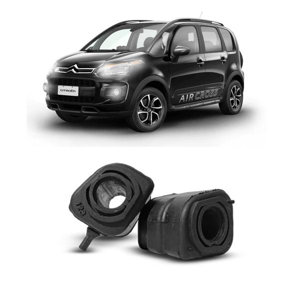 Imagem de Kit Bucha da Barra Estabilizadora Amortecedor Dianteiro Citroen Aircross 2010 2011 2013 2014 2015 com 19 Milimetros