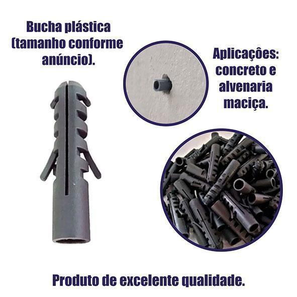 Imagem de Kit Buchas 06 Buchas De Fixação Sem Anel Nylon 100Pçs