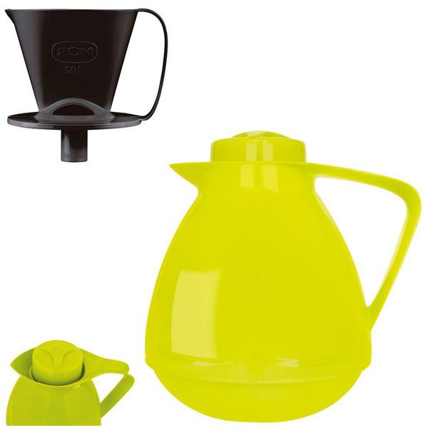 Imagem de Kit Bule Térmico Amare 650ml + Suporte Coador Café 102 - Mor