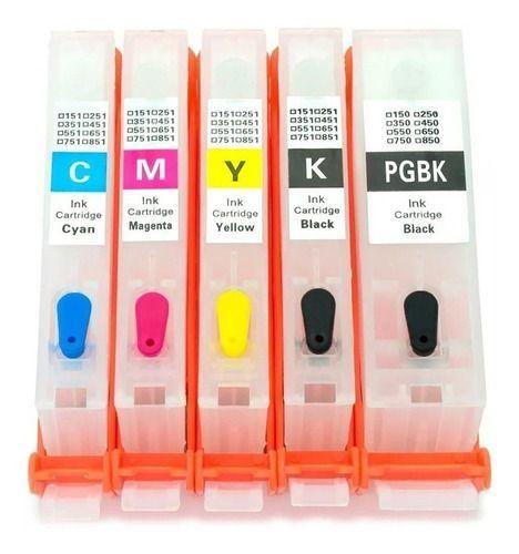 Imagem de Kit Bulk Ink Ix6810 Ip7210 Pgi150 Cli151 Ip Com Chip 1250ml