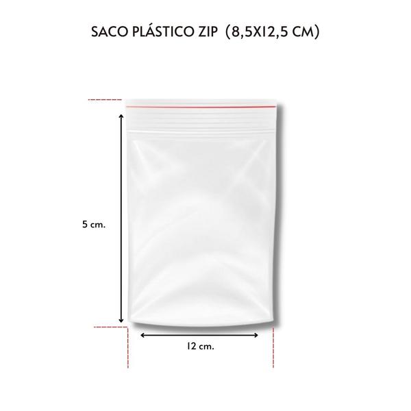 Imagem de Kit c/ 01 pct. de saco plastico zip (8,5x12,5 cm.) c/100 un.