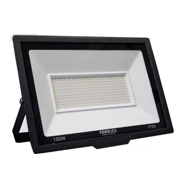 Imagem de Kit C/ 03 Refletores de Led 150W Luz Branca 110/220V 25.000h - Fortled