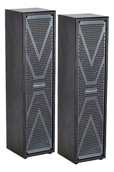 Kit c/ 04 caixas de som oneal ativa vertical opb-404x-pt 120wrms 4