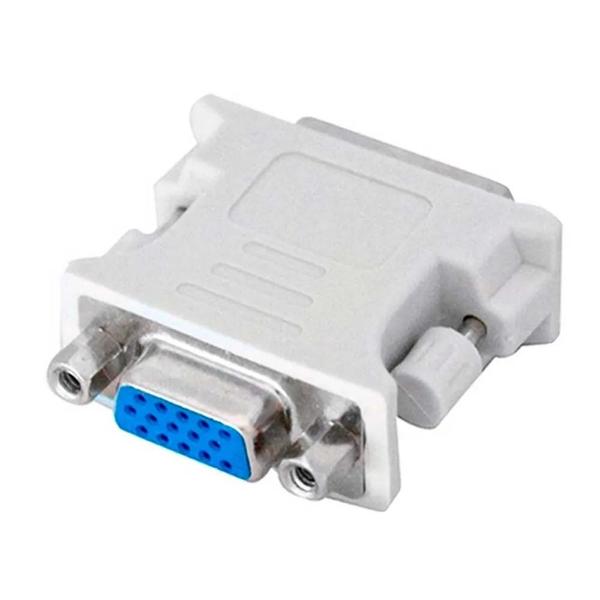 Imagem de Kit c/ 10 Adaptador DVI-I 24+5 (Macho)xVGA(Fêmea) Branco