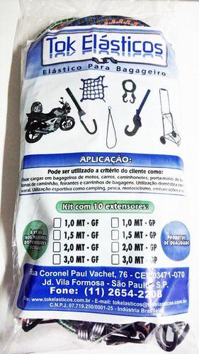 Imagem de Kit C/ 10 Elásticos Grossos 3m - Multiuso, Estique, Aranha