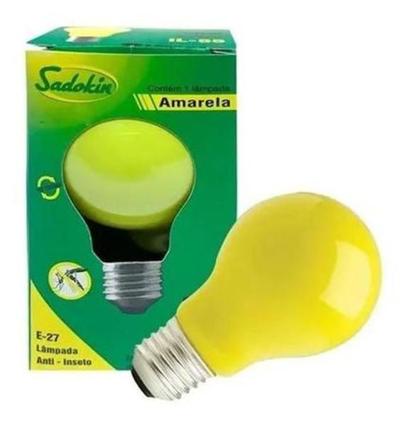 Imagem de KIT C/ 10  Lâmpada Anti Inseto Amarela Bulbo INCANDESCENTE 100w - 220V 