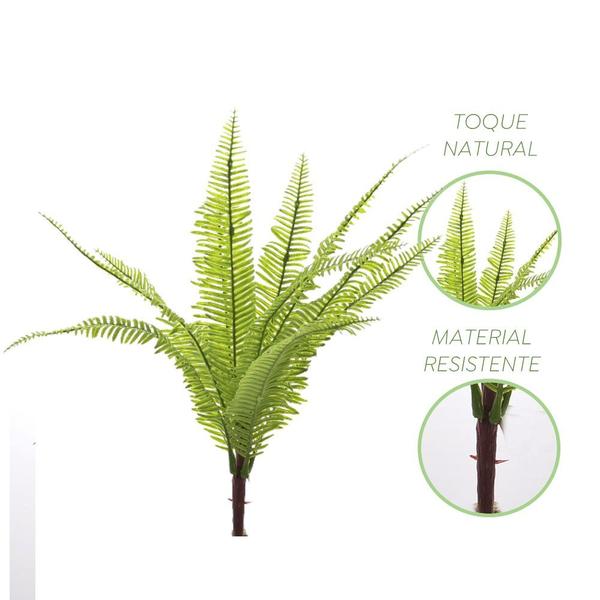 Kit c/ 10 Ramos Samambaia Planta Artificial Permanente Flor Arte 33cm Imagem de Kit c/ 10 Ramos Samambaia Planta Artificial Permanente Flor Arte 33cm