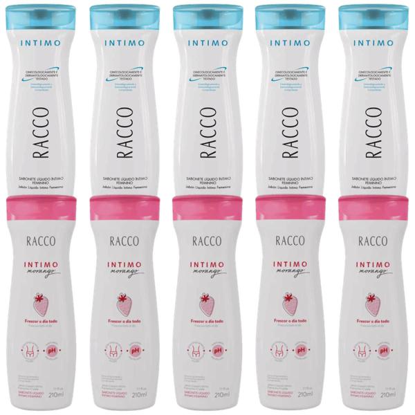 Imagem de Kit c/10 Sabonete Líquido Intimo Feminino Racco 210ml