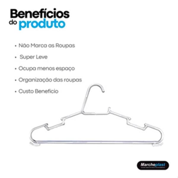 Imagem de Kit c/ 100 Cabides Infantil Acrílico Bebê Transparente Reforçado Envio Imediato