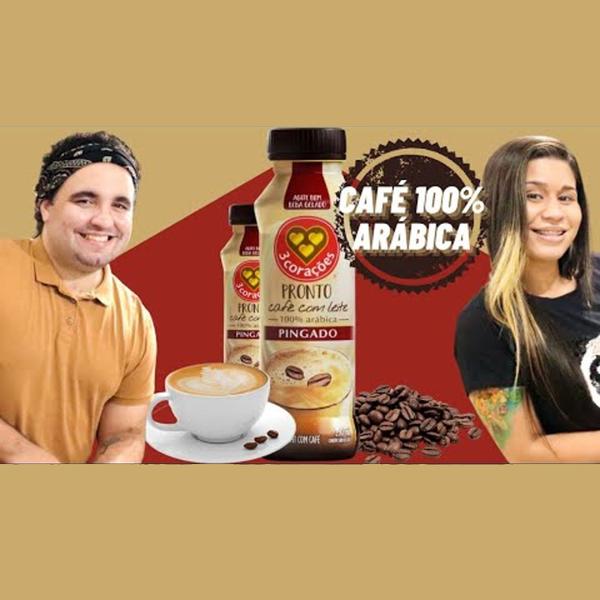 Imagem de Kit c/ 12 Bebida Láctea 3 Corações Cappuccino Pingado 260ml