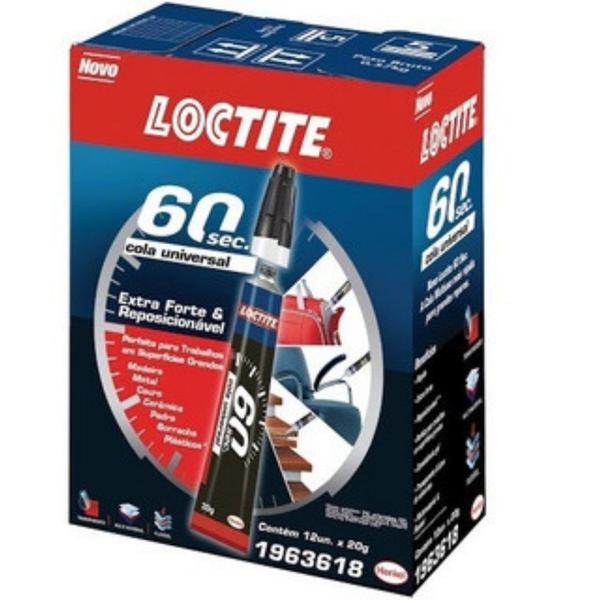 Imagem de Kit C/ 12 Cola Universal Loctite 60 Segundos 20g Henkel