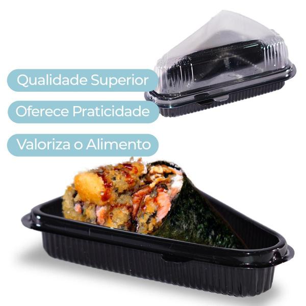 Imagem de Kit C/12 Embalagem Descartável Barco Sushi Bandeja Temaki