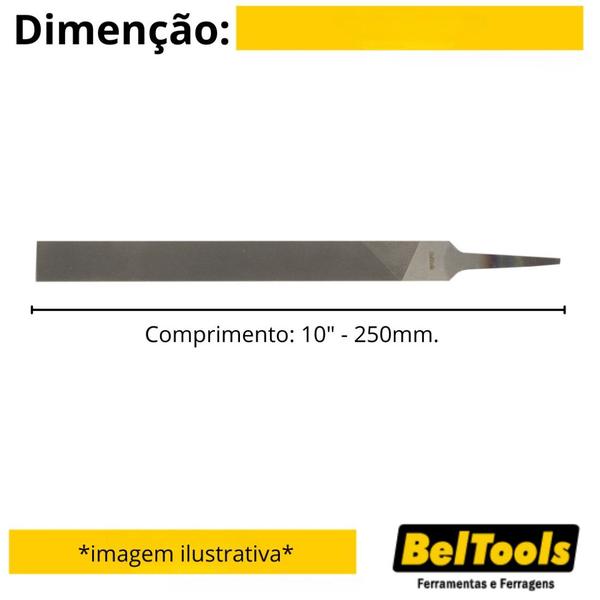 Imagem de Kit C/ 12 Lima Chata Murça 10 Pol Beltools