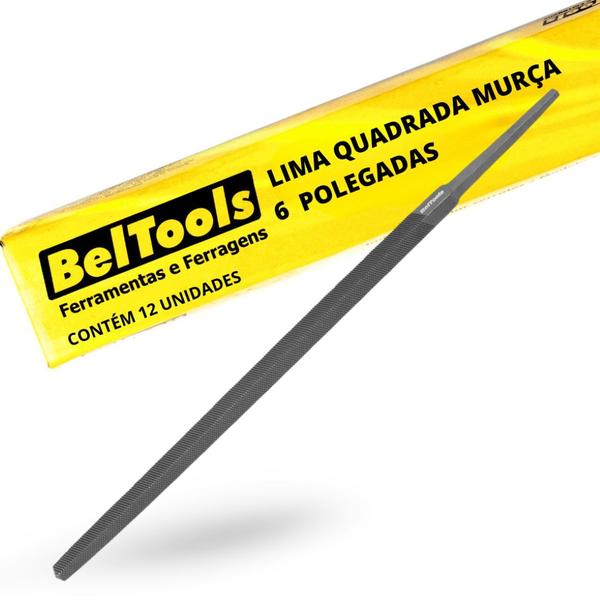 Imagem de Kit C/ 12 Lima Quadrada Murça 6 Pol Beltools