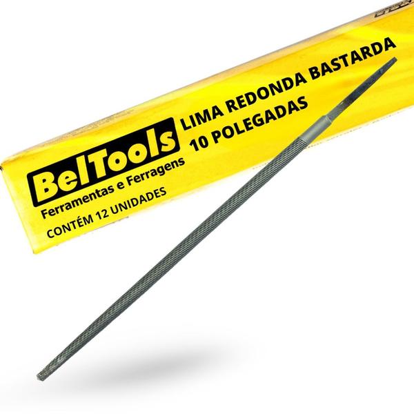 Imagem de Kit C/ 12 Lima Redonda Bastarda 10 Pol Beltools