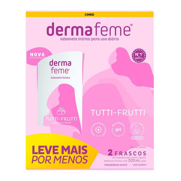 Imagem de Kit c/ 12 Packs - Sabonete Íntimo Dermafeme Tutti-Frutti 200ml