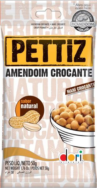 Kit c/ 12un Amendoim Pettiz Crocante Natural 50g - Dori Imagem de Kit c/ 12un Amendoim Pettiz Crocante Natural 50g - Dori