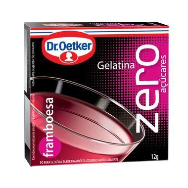 Kit c/ 12un Gelatina Zero Framboesa 12g - Dr. Oetker Imagem de Kit c/ 12un Gelatina Zero Framboesa 12g - Dr. Oetker