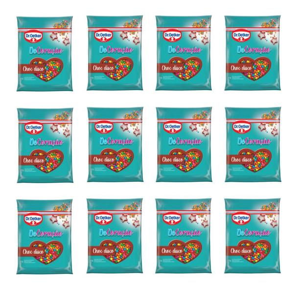 Kit c/ 12un Granulado Choc Disco de Chocolate 80g- Dr Oetker - Dr. Oetker Imagem de Kit c/ 12un Granulado Choc Disco de Chocolate 80g- Dr Oetker