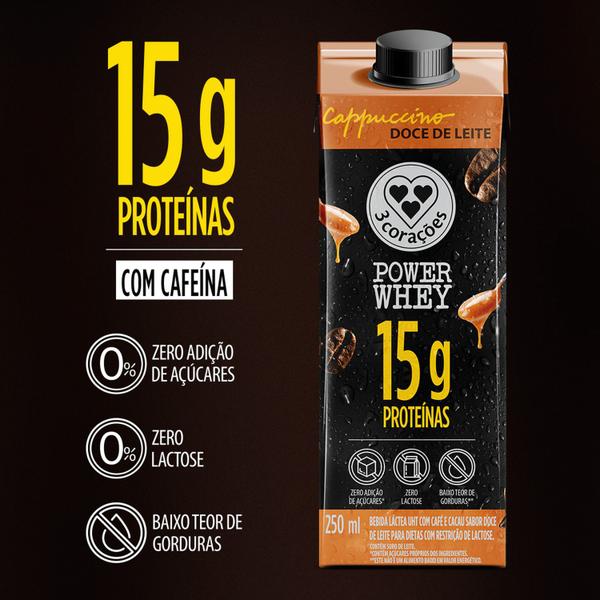 Imagem de Kit c/ 12und Bebida Láctea Power Whey De Doce de Leite 250ml