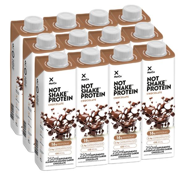 Imagem de Kit c/ 12und NOT SHAKE Protein 16g Chocolate 250ml