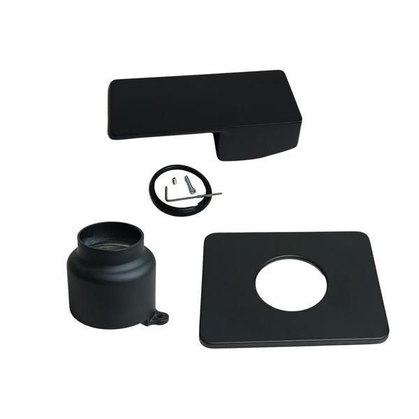 Kit C/2 Acabamentos Registro Mono Comando Base Docol Preto - Montelar Acabamentos Imagem de Kit C/2 Acabamentos Registro Mono Comando Base Docol Preto