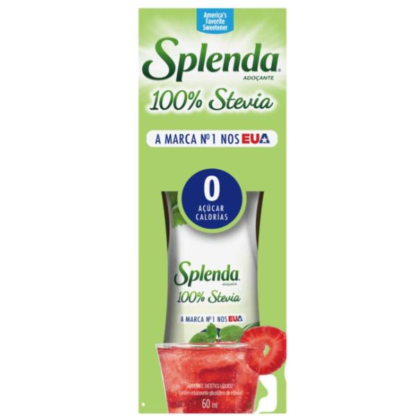 Kit c/ 2 Adoçantes Mexicano Splenda Stevia Liquido 60ml Importado Premium Mais vendido nos Estados Unidos Imagem de Kit c/ 2 Adoçantes Mexicano Splenda Stevia Liquido 60ml Importado Premium Mais vendido nos Estados Unidos