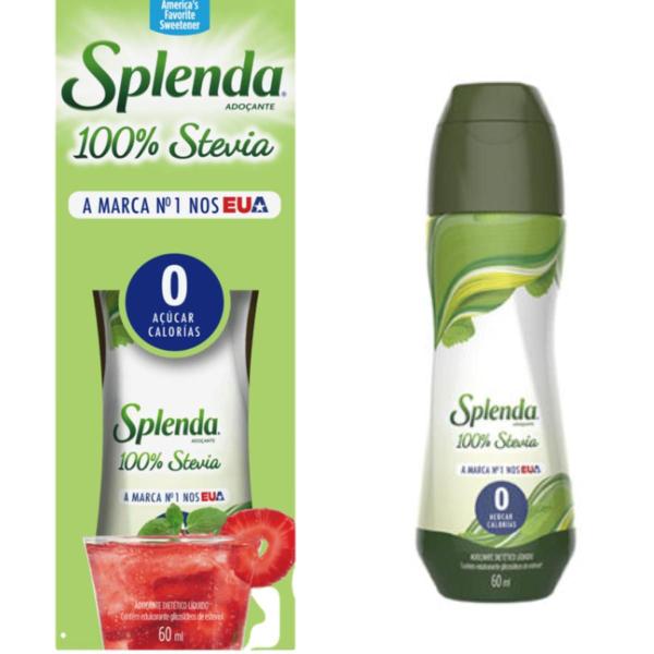 Kit c/ 2 Adoçantes Mexicano Splenda Stevia Liquido 60ml Importado Premium Mais vendido nos Estados Unidos Imagem de Kit c/ 2 Adoçantes Mexicano Splenda Stevia Liquido 60ml Importado Premium Mais vendido nos Estados Unidos