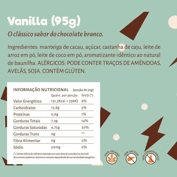 Imagem de Kit c/ 2 Barra de Chocolate Branco Vegano com Baunilha Super Vegan 95g