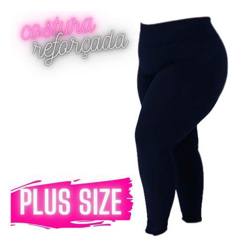 Imagem de Kit C/ 2 Calças Legging Plus Size Suplex Grosso Dia A Dia 